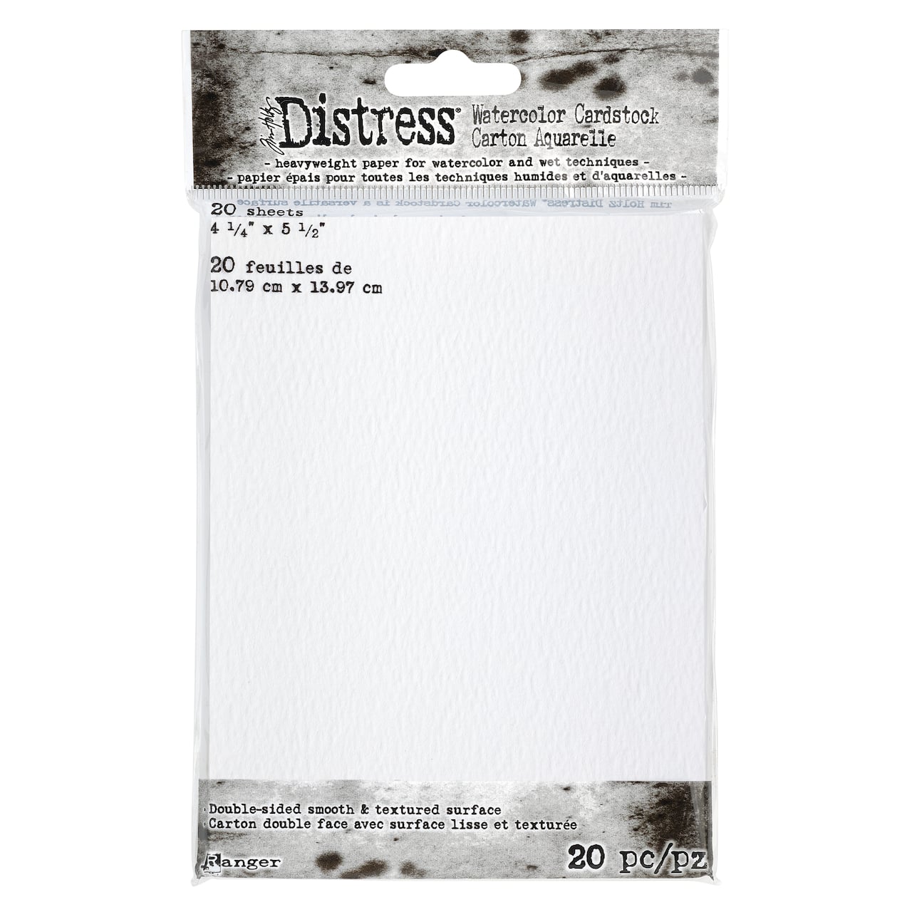 12 Packs: 20 ct. (240 total) Tim Holtz® Distress® Watercolor Cardstock Paper, 4.25" x 5.5"